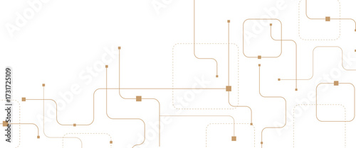 Vector abstract futuristic technology with geometric with crossed lines and dots.