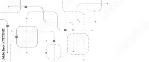 Vector abstract futuristic technology with geometric with crossed lines and dots.