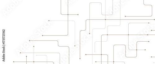 Vector abstract futuristic technology with geometric with crossed lines and dots.