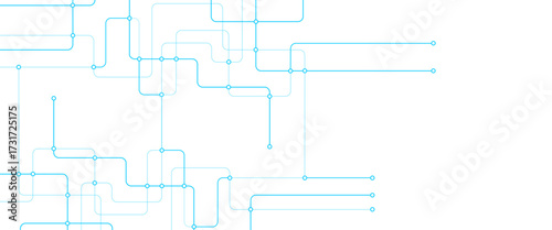 Vector abstract futuristic technology with geometric with crossed lines and dots.