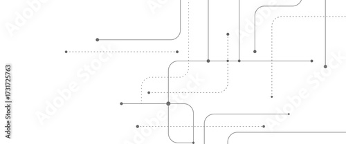 Vector abstract geometric technology and connection concept.
