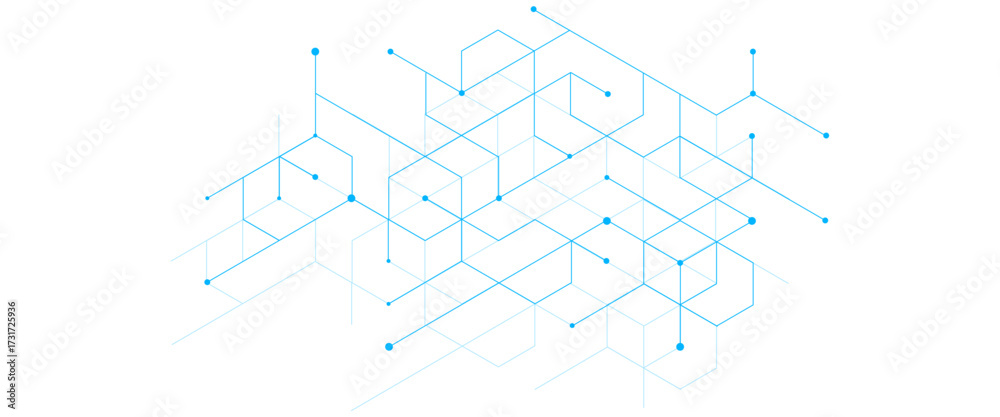 Obraz premium Vector abstract minimal geometrical futuristic tech geometric blue triangles lines and dots background