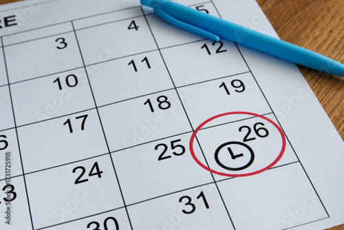 October calendar: time change in autumn