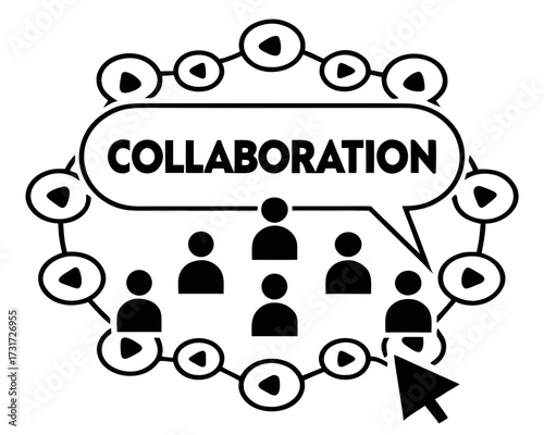 Collaboration and Teamwork Communication Vector