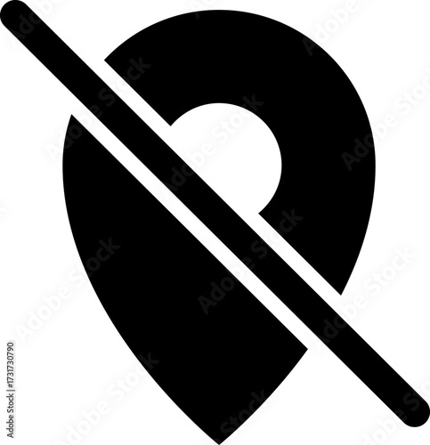 Location Pin Disabled Icon