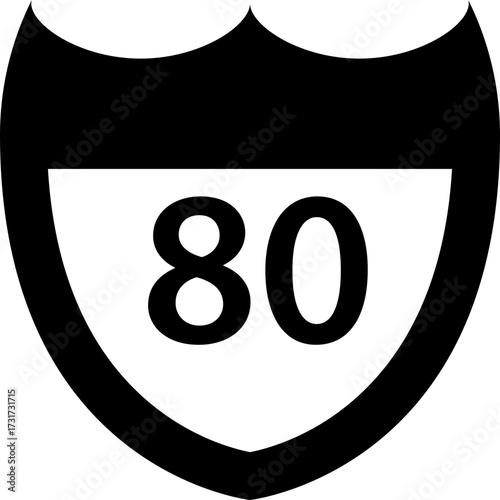 Highway Route Shield 80