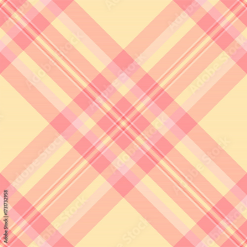 Ethnic check vector tartan, geometry texture seamless fabric. Tee plaid background pattern textile in moccasin and navajo white colors.