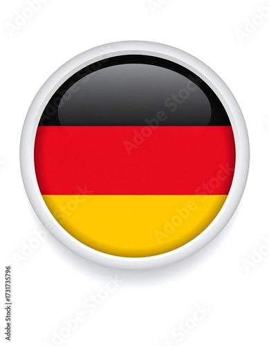 Free Download Glossy circular button displaying the German flag - GFXLoad