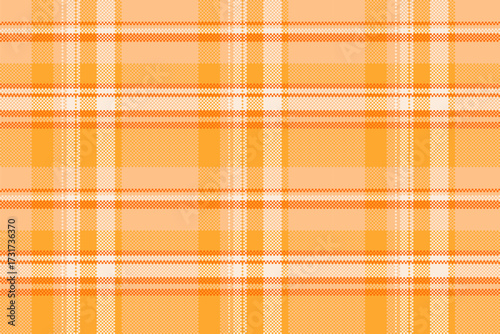 Warm pixelated plaid pattern. Abstract orange checkered texture, perfect for backgrounds, textiles, and designs needing a retro or vintage touch. Versatile  stylish.