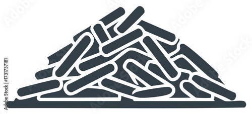 Pile of Sticks and Twigs Abstract Representation Natural Debris Pile
