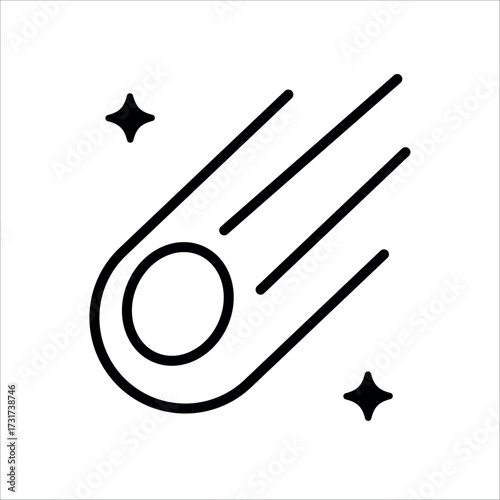 
An illustration depicting an attribute of space and the universe, on a white background