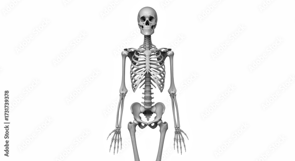 Fototapeta premium Detailed Illustration of the Intricate Human Skeleton Structure