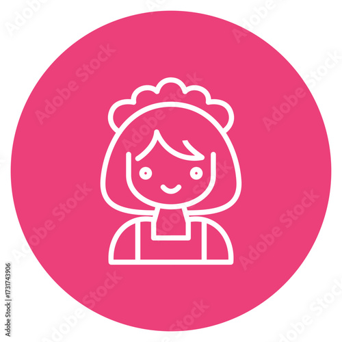 Maid icon vector image. Can be used for House Cleaning.