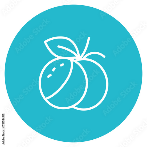 Plum icon vector image. Can be used for Fruits and Vegetables.