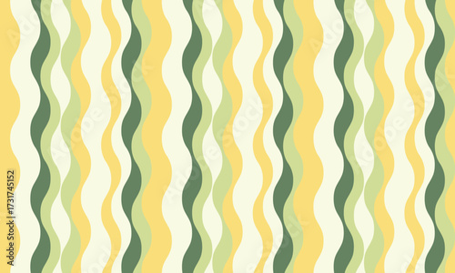 Abstract wavy stripes in calming yellow and green hues.  Perfect for backgrounds, textile design, or website banners.  Evokes a sense of nature and tranquility.