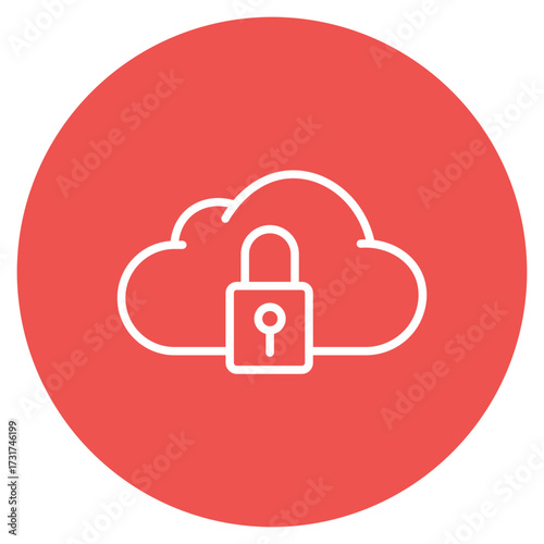 Cloud Inaccessible icon vector image. Can be used for Web Hosting.