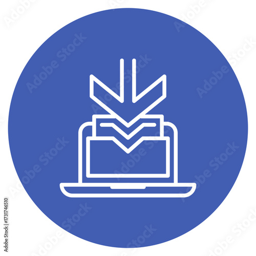 Download File icon vector image. Can be used for Web Hosting.