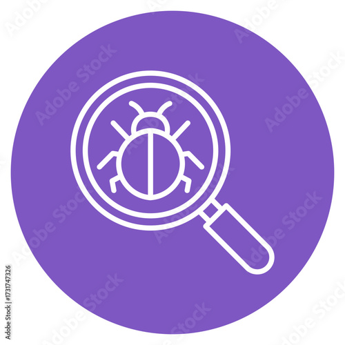 Search Bug icon vector image. Can be used for Computer Programming.