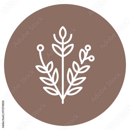 Herbs icon vector image. Can be used for Spa.