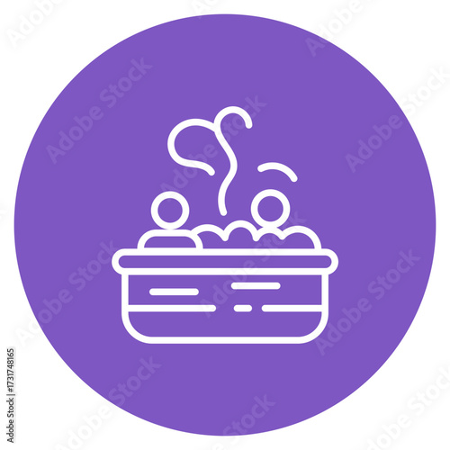Hot Tub icon vector image. Can be used for Spa.