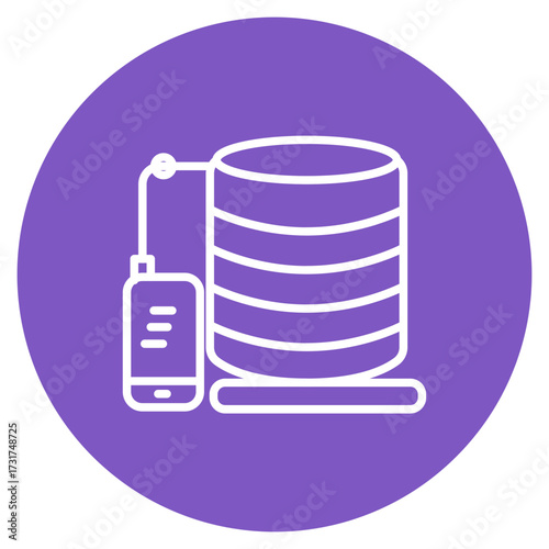 Database icon vector image. Can be used for Web Marketing.