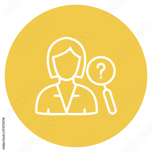 Candidate Search icon vector image. Can be used for Project Management.