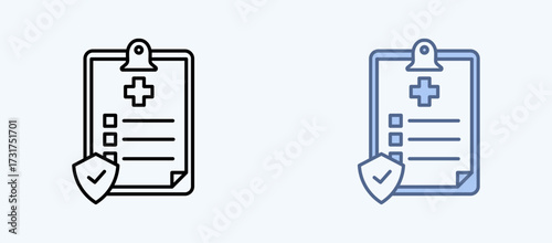 Health Insurance Multiple Style Icon Collection