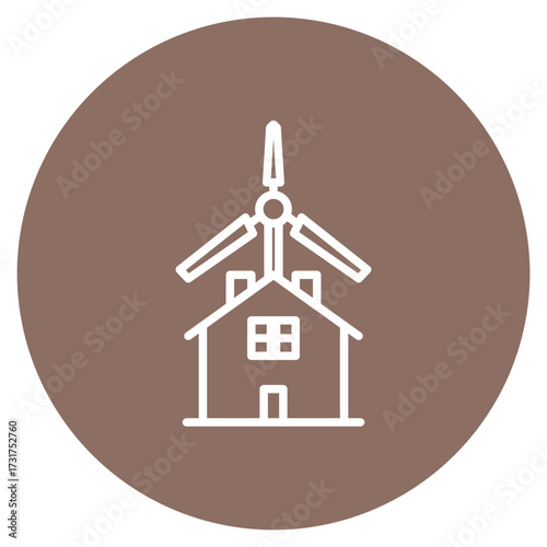 Home Wind icon vector image. Can be used for Natural Disaster.