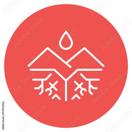 Drought icon vector image. Can be used for Natural Disaster.