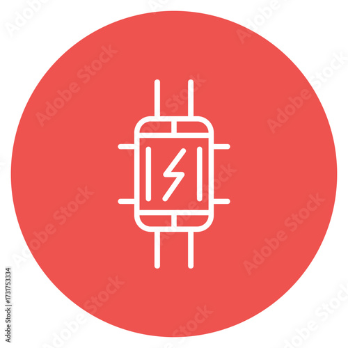 Capacitor icon vector image. Can be used for Electric Circuits.