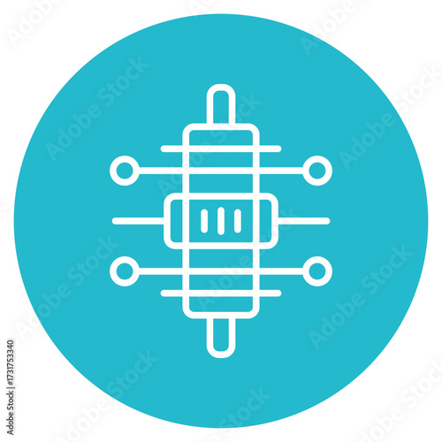 Resistor icon vector image. Can be used for Electric Circuits.