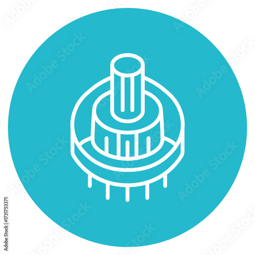 Potentiometer icon vector image. Can be used for Electric Circuits.