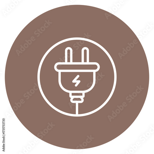 Extension Cord icon vector image. Can be used for Electric Circuits.