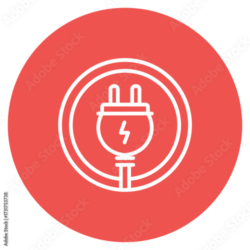 Power Cord icon vector image. Can be used for Electric Circuits.