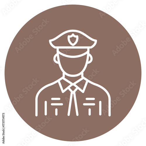 Police Officer icon vector image. Can be used for Women.