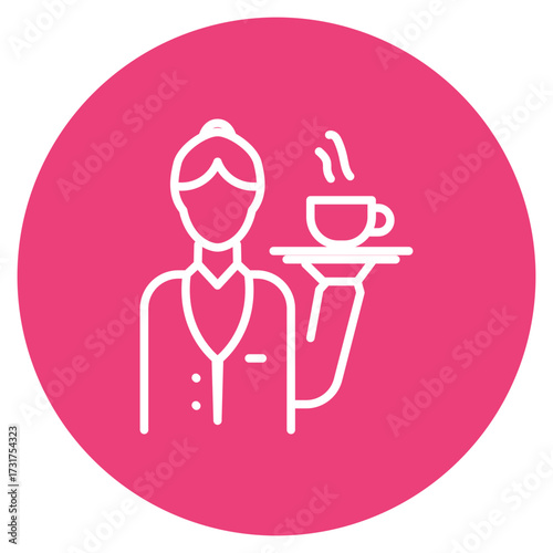 Waitress icon vector image. Can be used for Women.