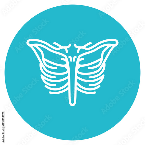 Scapula icon vector image. Can be used for Human Anatomy.