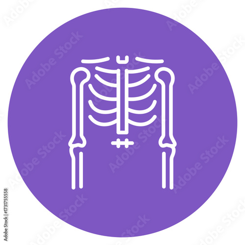 Ulna icon vector image. Can be used for Human Anatomy.