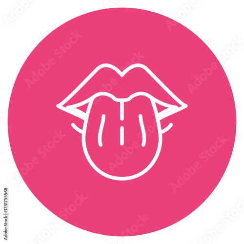 Tongue icon vector image. Can be used for Human Anatomy.