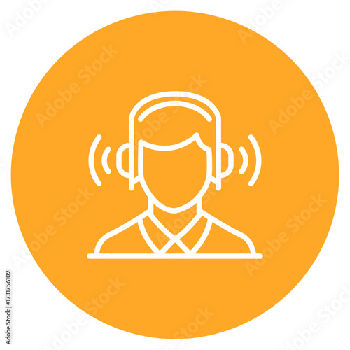 Listening Skills icon vector image. Can be used for Personality Traits.