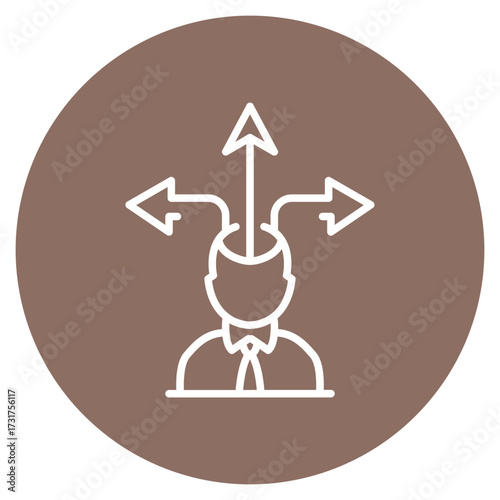 Decision Making icon vector image. Can be used for Personality Traits.
