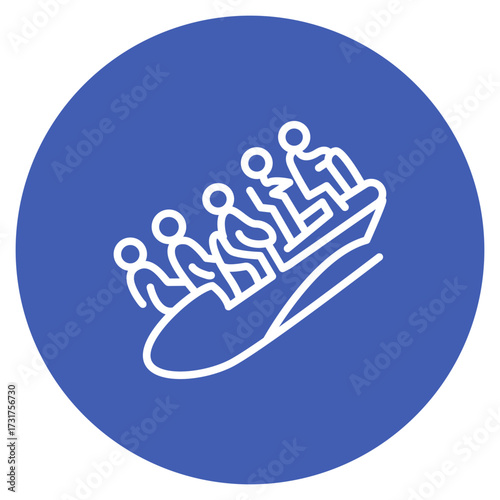 Thrill Ride icon vector image. Can be used for Amusement Park.
