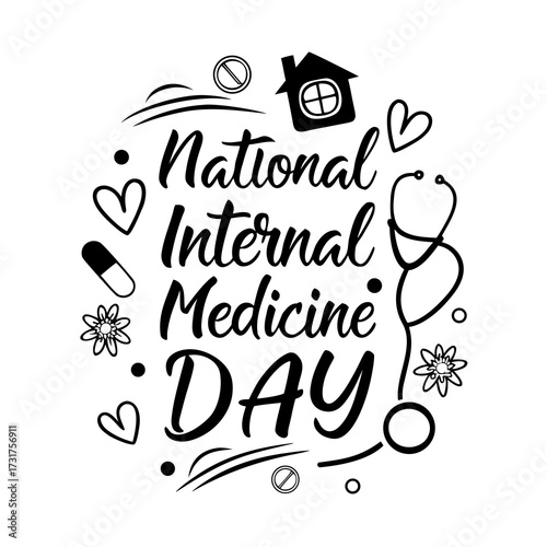 NATIONAL INTERNAL MEDICINE DAY vector illustration