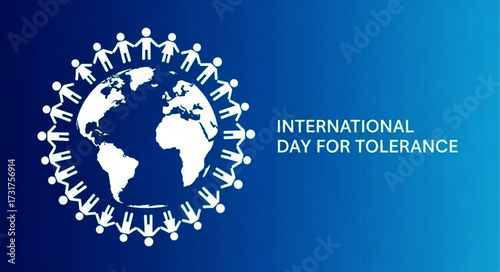Symbolic White Globe Surrounded by Human Figures Representing Global Unity and Tolerance