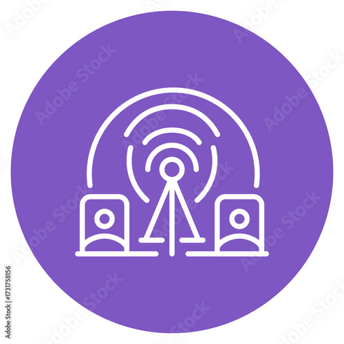 Network Coverage icon vector image. Can be used for Networking.