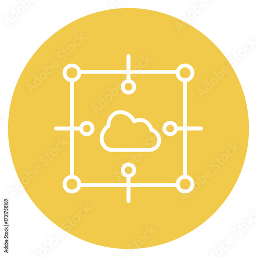 Network Interoperability icon vector image. Can be used for Networking.