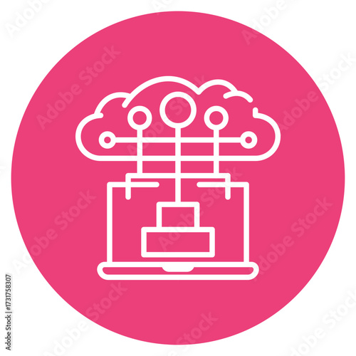 Network Virtualization icon vector image. Can be used for Networking.