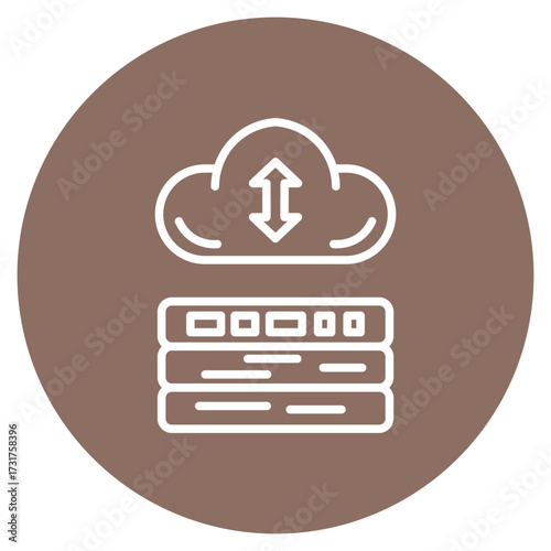 Network Data Recovery icon vector image. Can be used for Networking.