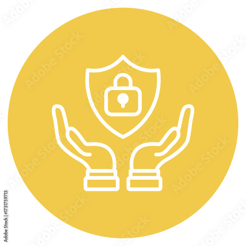 Information Security icon vector image. Can be used for Risk Management.