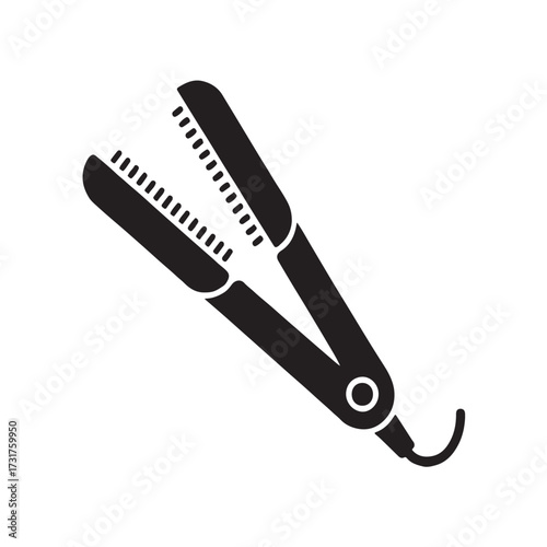 Hair Straightener Solid Styling Tool Icon
